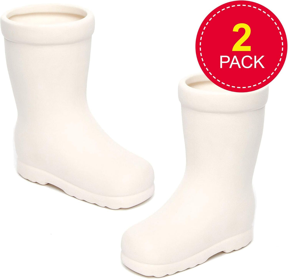 Ghivece ceramice Baker Ross „Wellies” pentru copii (2 bucăți)