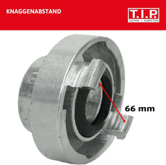 Cuplaj Storz TIP C 52, filet interior de 2 inch, pentru țevi și dispozitive cu inel de etanșare din nitril pentru inserții de aspirație și presiune, fabricat din aluminiu, 31092