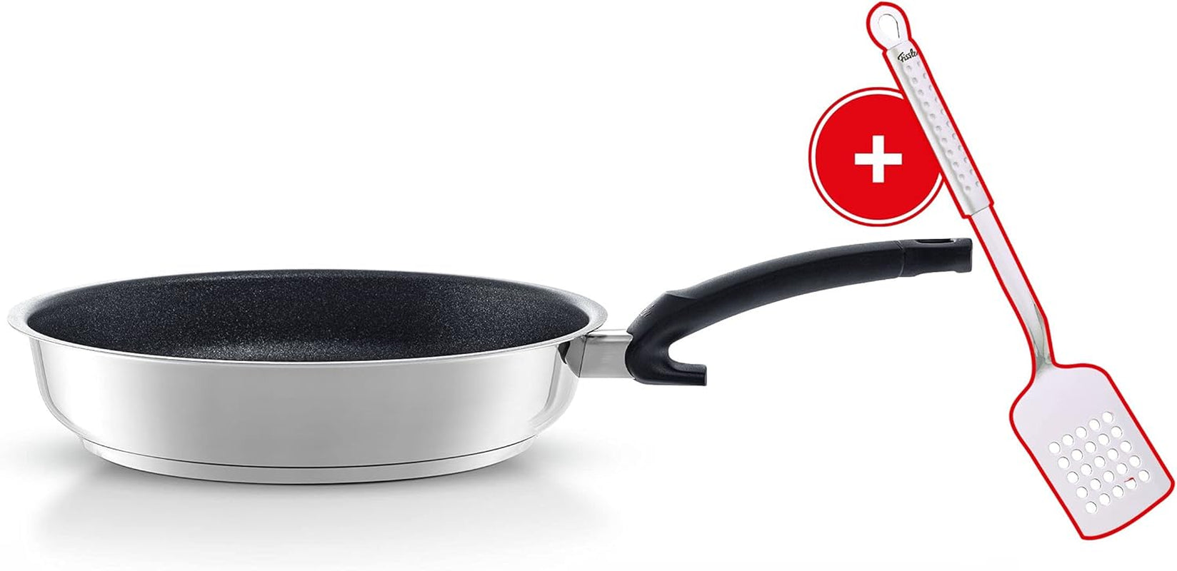 Fissler Adamant Premium, tigaie din oțel inoxidabil, neaderentă, rezistentă la zgârieturi - Inducție Oale si Tigai Naty Shop