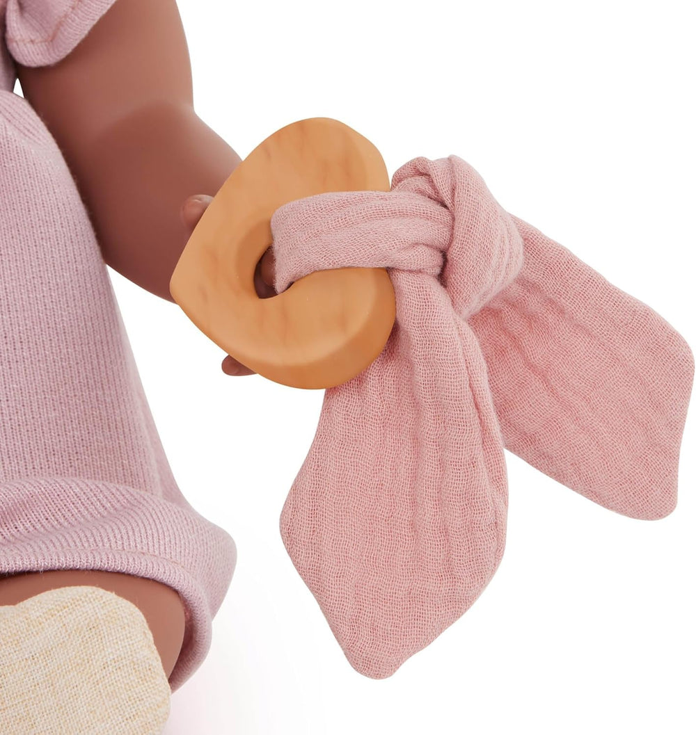 LullaBaby - Baby Puppe Dress Outfit - Kleidungsset - Rosa Kleid, Stirnband, Schnuller und Schuhe - 36 cm Baby-Puppen-Kleidung - Fantasievolles Spiel - Spielzeug für Kinder ab 2 Jahren