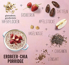 Terci de chia cu căpșuni Verival, fără gluten | 6 x 350g | Vegan | Fără ulei de palmier | Fără gluten | Fără zahăr adăugat | Fabricat manual în Tirol
