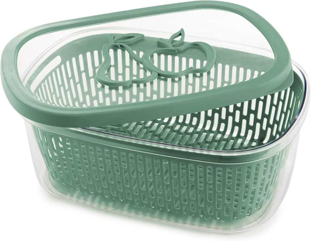 Fierăstrău pentru păstrarea aromei fructelor, plastic, verde, 4 LT - dreptunghiular Cutii depozitare alimente Naty Shop
