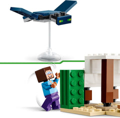 LEGO Minecraft Steves Wüstenexpedition - Spielzeughaus mit 3 Figuren - Spielzeug mit Minifiguren von Steve, Werkbank & verzauberte Axt - Gamer Geschenk für Jungen & Mädchen ab 6 Jahren - 21251