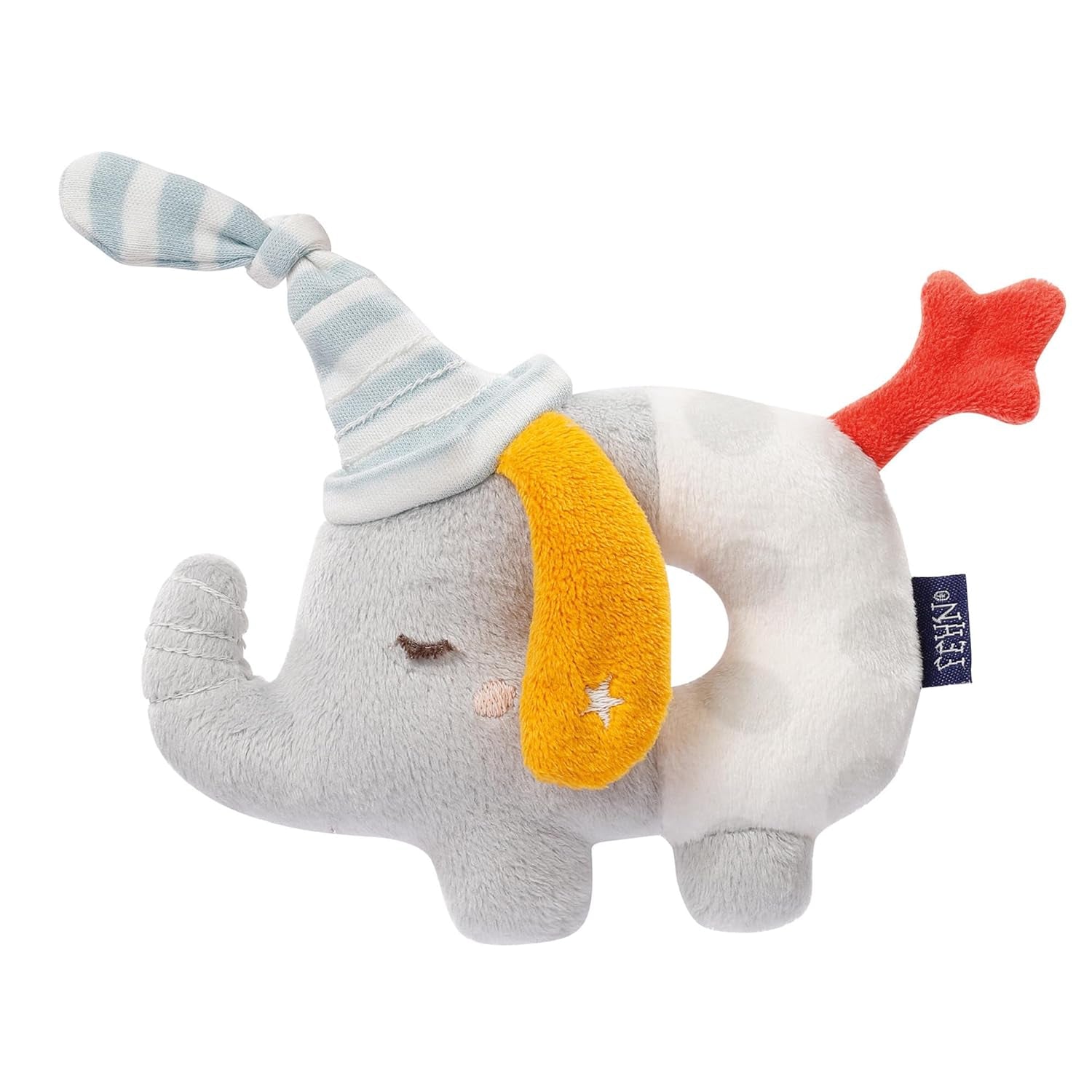 Fehn baby inel de prindere jucărie oaie fehnNATUR - jucărie de pluș cu bumbac organic - jucărie pentru copii cu clopoțel și jucărie pentru învățare jucăușă - jucărie de prindere pentru bebeluși și copii mici de la 0+ luni Jucarii Bebe Naty Shop Elefant