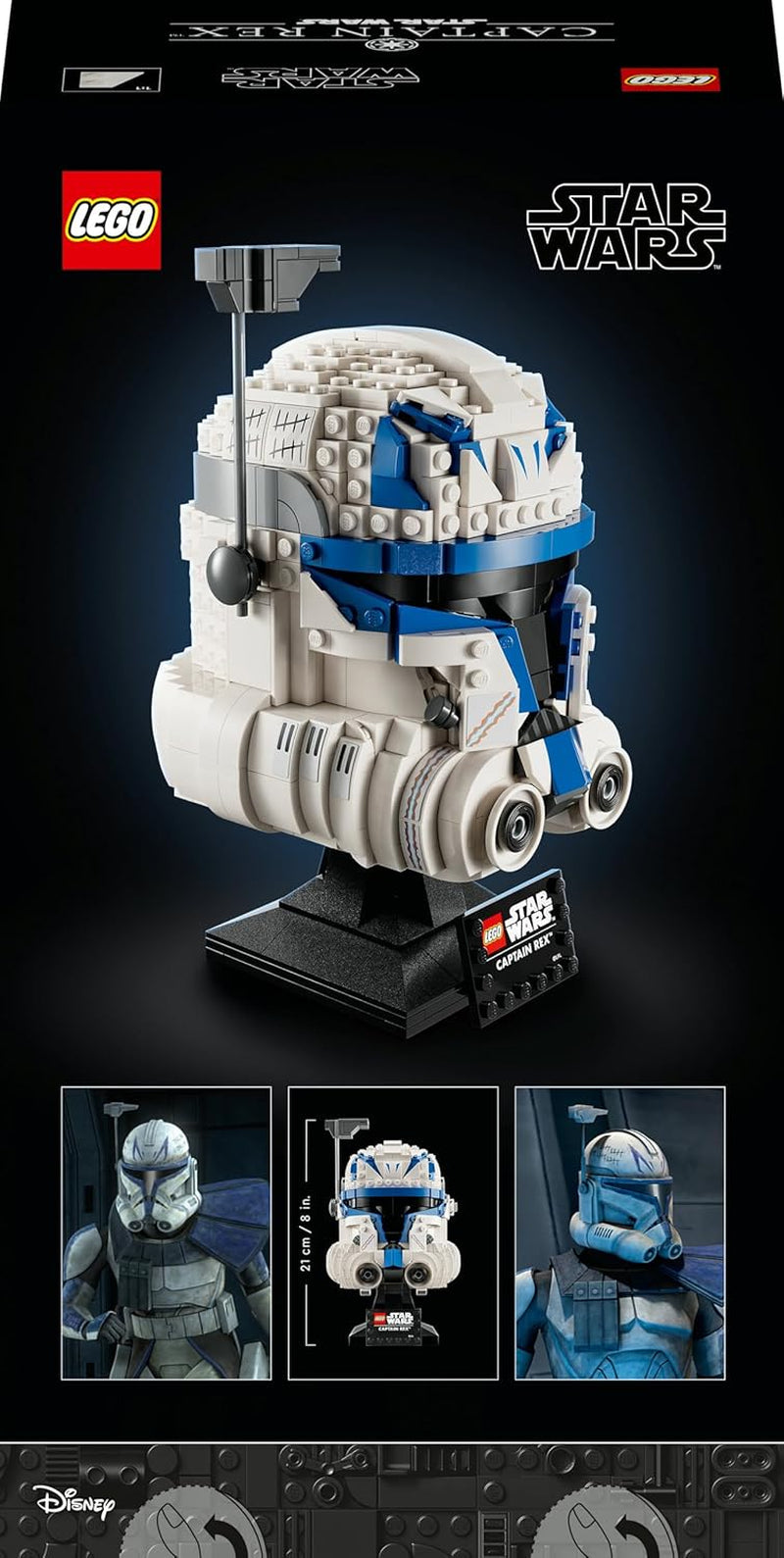 LEGO 75349 Star Wars Captain Rex Helm Set, The Clone Wars Modell Sammlerstück für Erwachsene, 2023 Serie, Erinnerungsstück und Geschenk-Idee