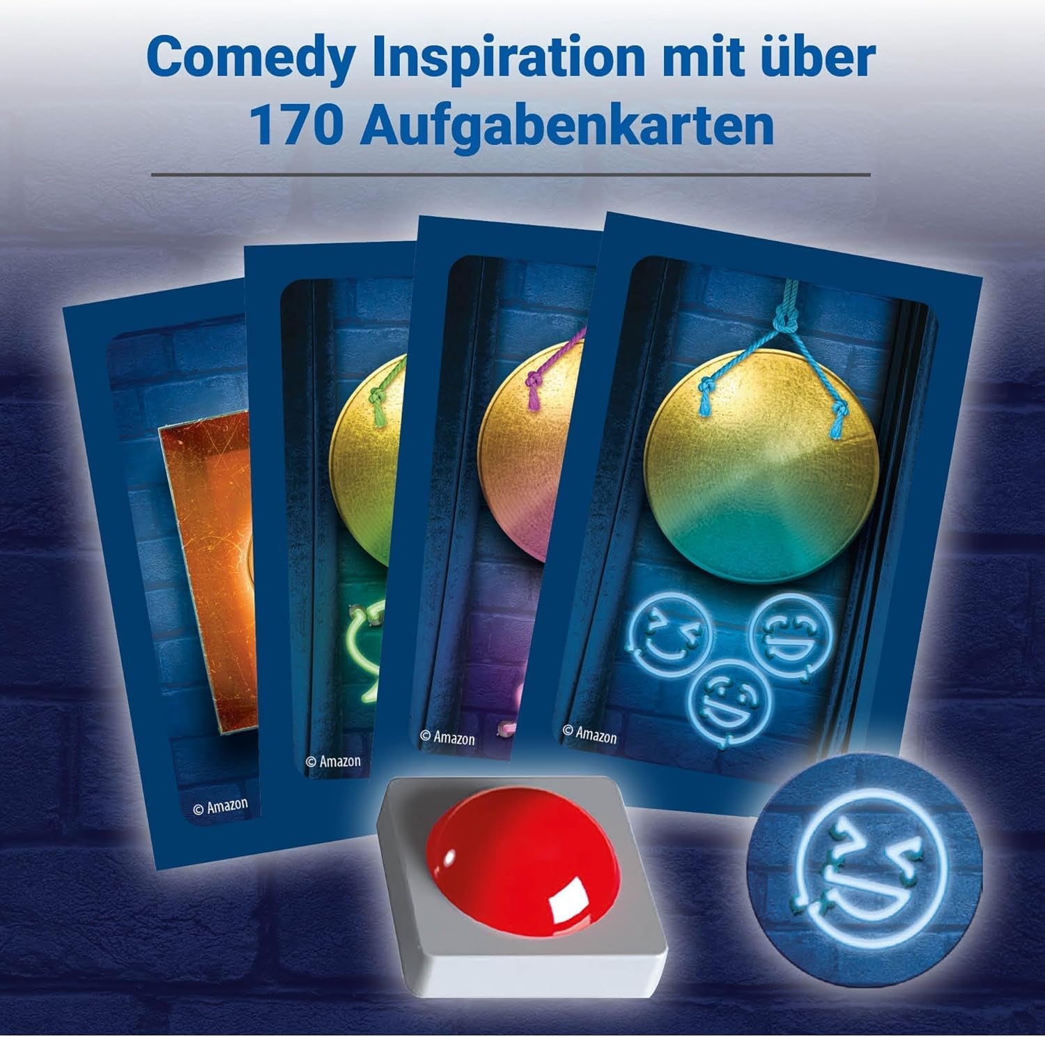 Ravensburger 27524 - Last One Laughing - Jocul de petrecere bazat pe serial, joc LOL pentru 3-8 jucători cu vârsta de 14 ani și peste, peste 350 de sarcini pentru provocarea „Don't Laugh”, jocul de cărți distractiv bazat pe sezoanele 1, 2, 3 și 4 LOL