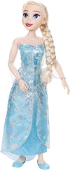 Păpușa uriașă Disney Frozen Playdate Elsa, 80 cm, de Jakks Pacific, păpușă complet articulată cu 11 puncte de articulație, inclusiv perie de păr și accesorii