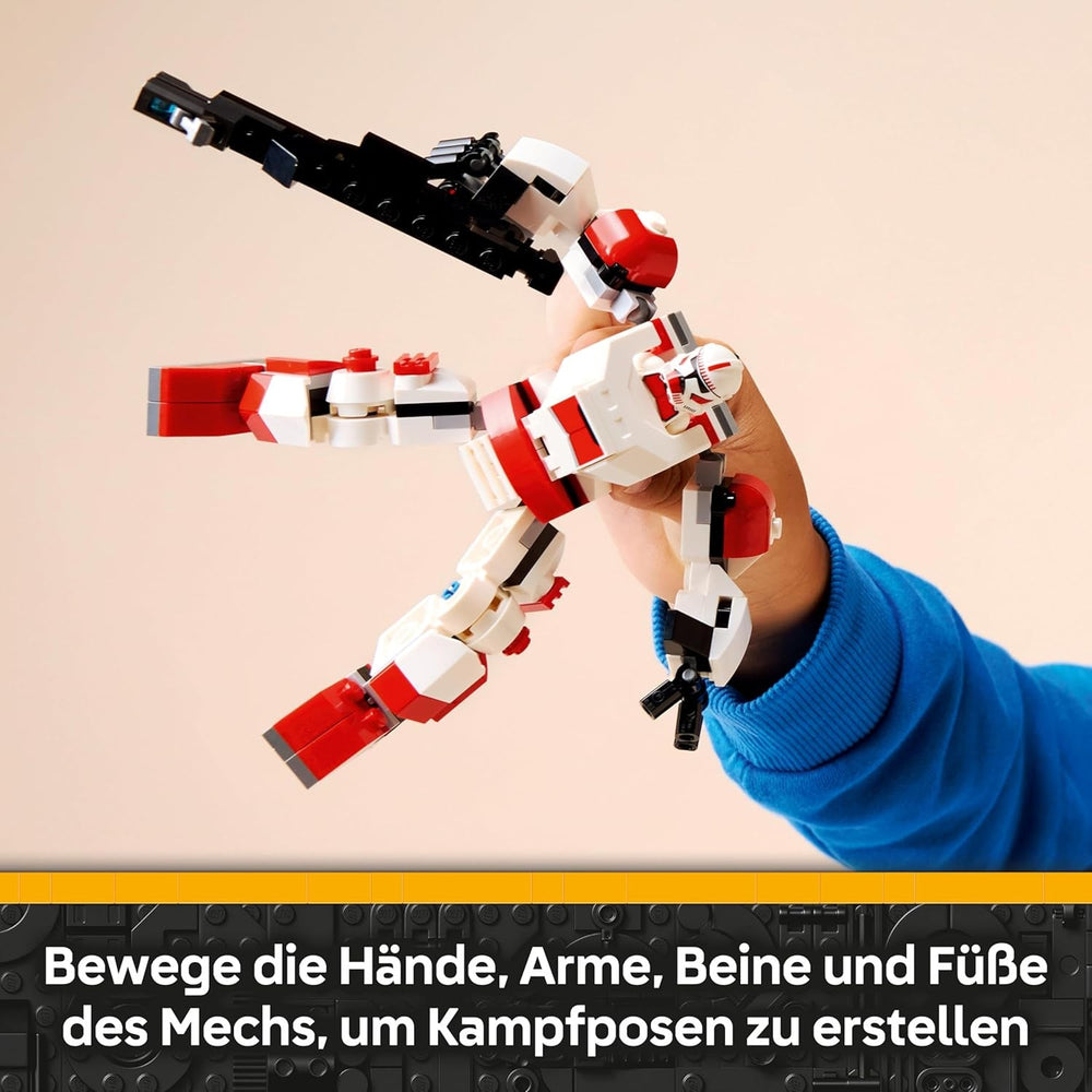 LEGO Star Wars 75448 Klon-Schocktruppen Mech - Bewege­liche Actionfigur mit Blastergewehr & Minifigur - Modellbau für Kinder - Geschenk für Jungen ab 6 Jahren & Star-Wars-Fans