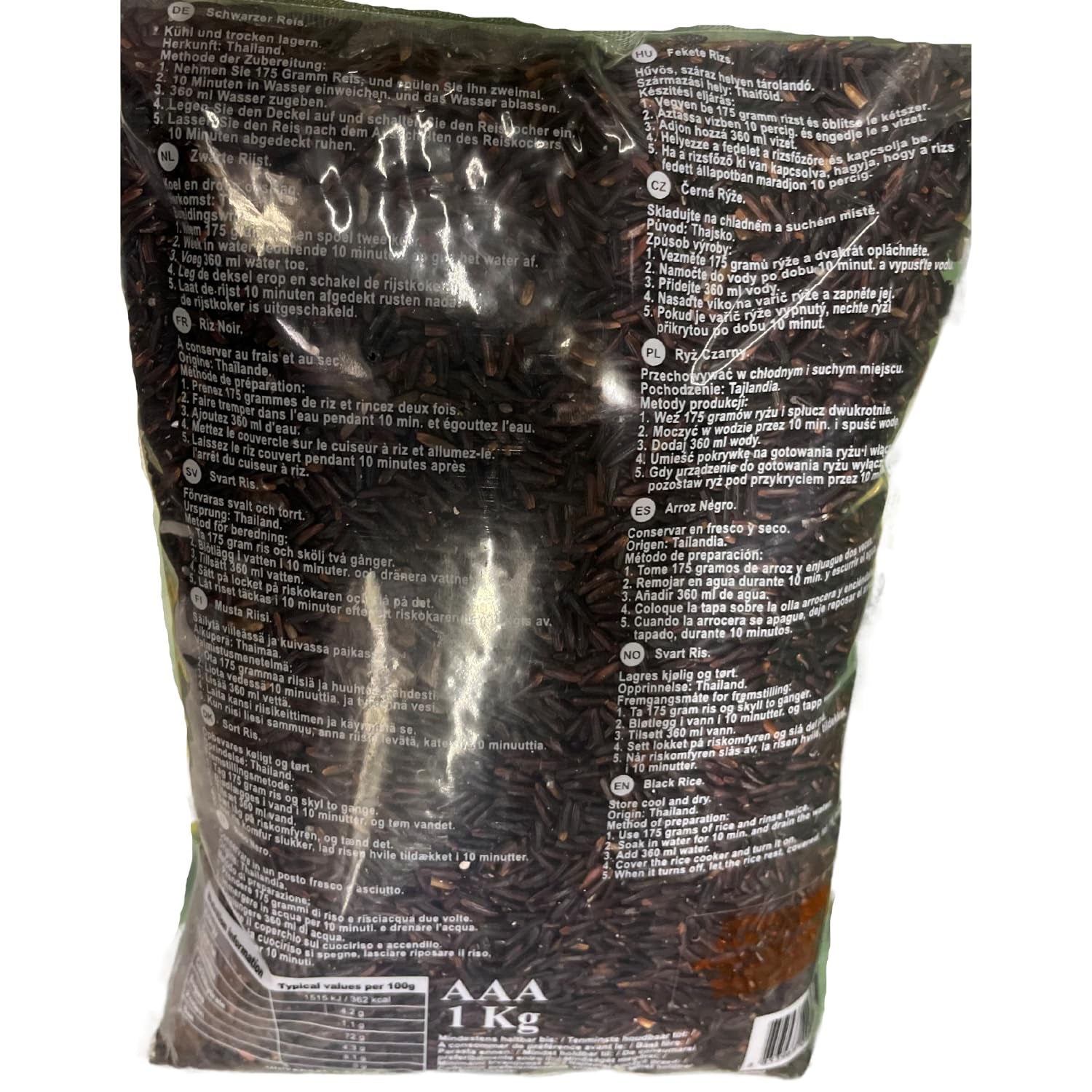 OREZ ROYAL THAI - Orez negru cu bob lung (boabe de orez) - 1 x 1 kg