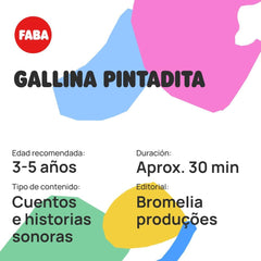 Caracter Sonoro - Hen Pintadita - Povești și povești sonore pentru fete și băieți 2-4 ani, jucării și conținut educațional în spaniolă Jucarii Bebe Naty Shop