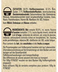 Nestlé Fitness, Fulgi de mic dejun preparați cu 57% cereale integrale, fulgi de mic dejun cu mai puțin zahăr, cu vitaminele B2, B6, calciu și fier, pachet de 7 (7 x 375 g)