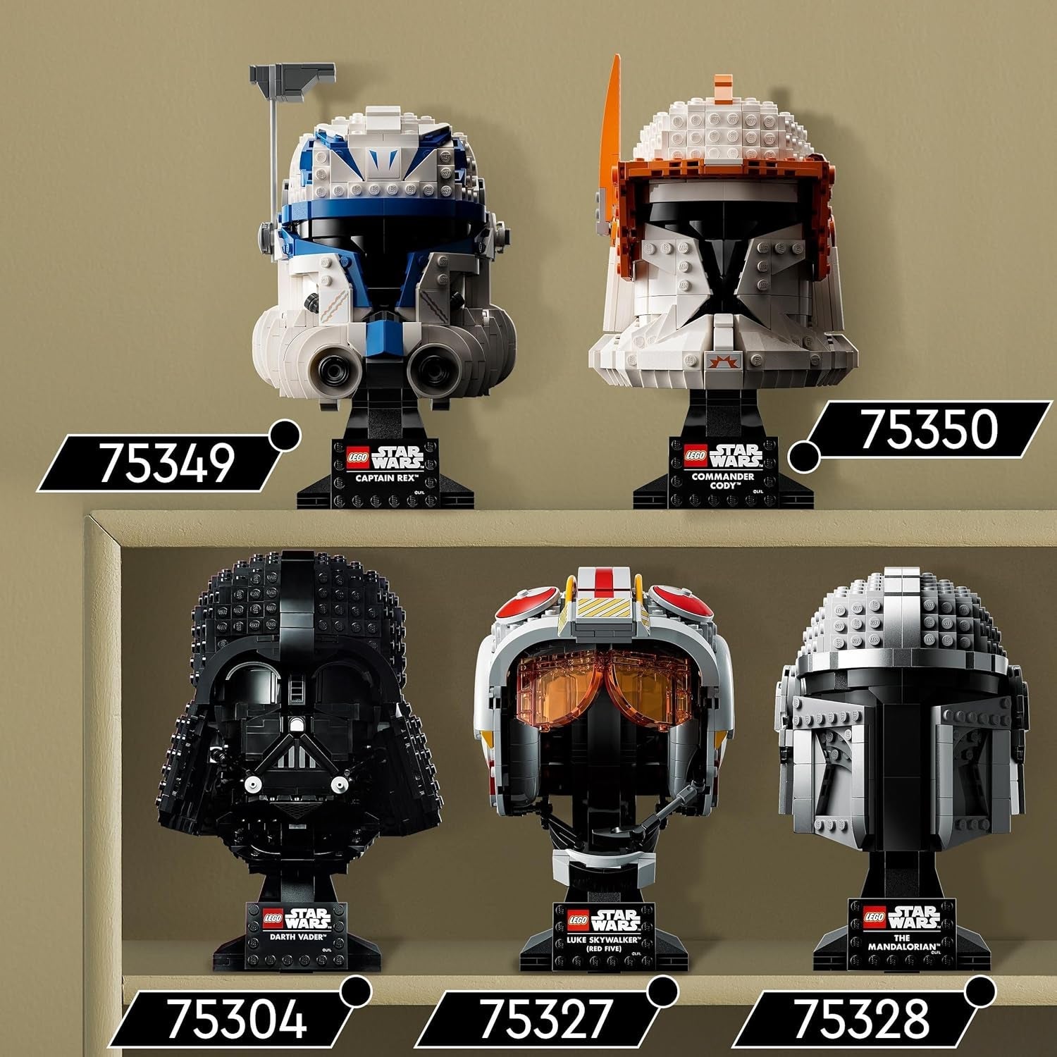 LEGO 75349 Star Wars Captain Rex Helm Set, The Clone Wars Modell Sammlerstück für Erwachsene, 2023 Serie, Erinnerungsstück und Geschenk-Idee