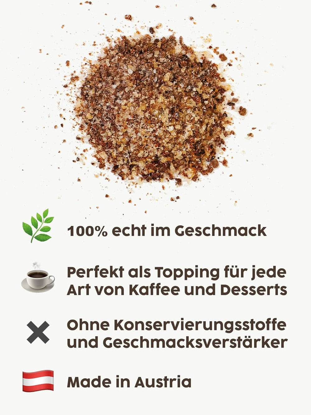 Topping pentru cafea Kotanyi Cacao Kiss | Ciocolată minunată cu bucăți fine de ciocolată, pachet de 4 (4 X 63 grame) Naty Shop