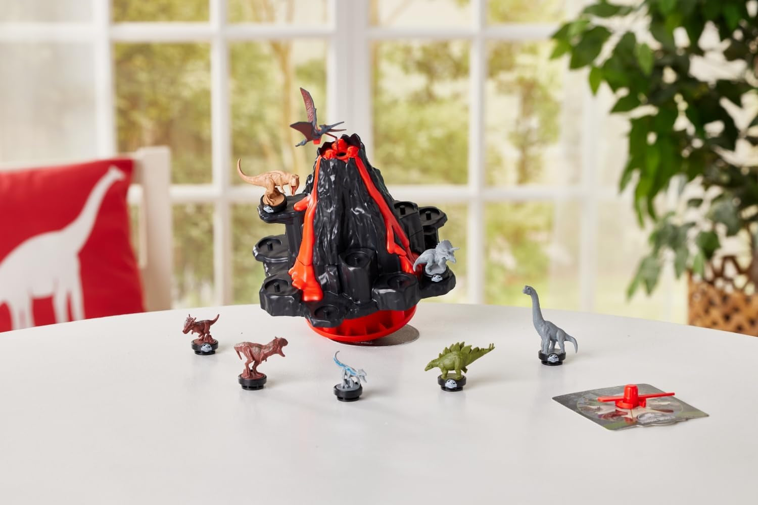 EPOCH Games - Jurassic World Vulcanul Tremurător, 7509, Jucărie Dinozaur, Joc de Societate pentru Copii cu Vârsta de 4 Ani și Peste
