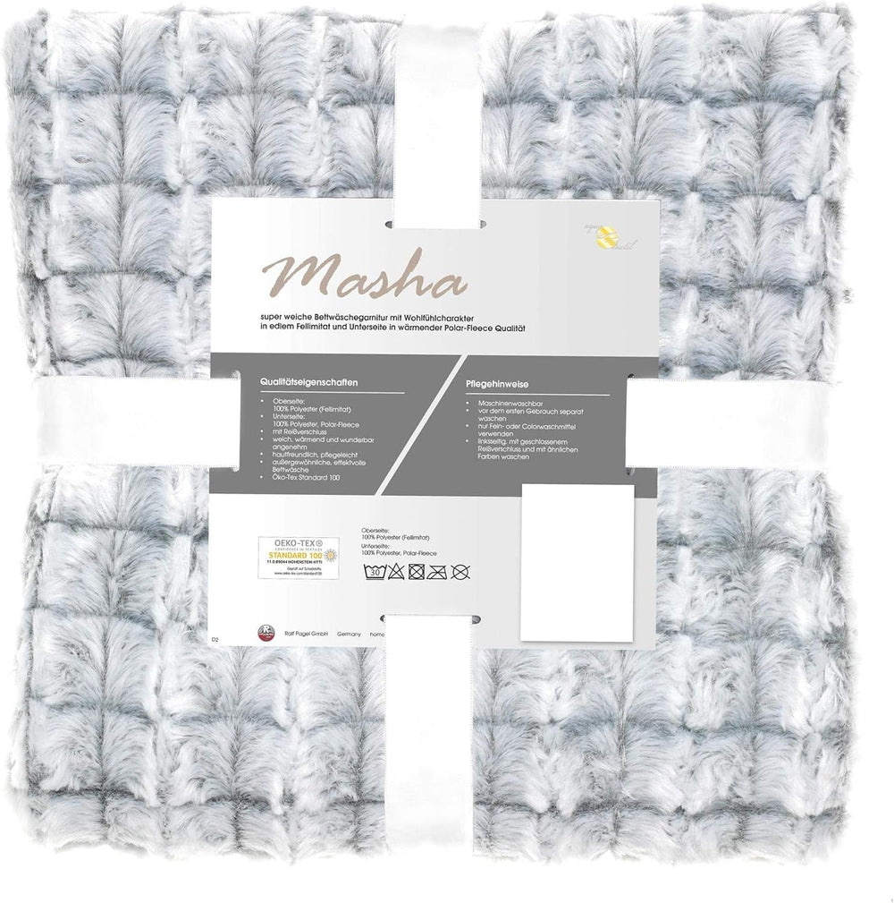 Aqua-Textil Fluffy cuddly pătură 150 X 200 Cm Gri Alb Melange Plush TV pătură Bedspread Sherpa Fleece Oeko-Tex Ottawa Paturi si Cuverturi Besuche den aqua-textil-Store Blană faux gri Lenjerie de pat 155 X 220 Cm