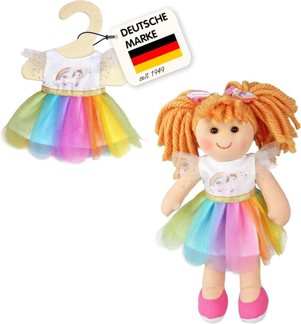 Heless 9850 - Kleid für Puppen im Einhorn Henri Design, Größe 20 - 25 cm