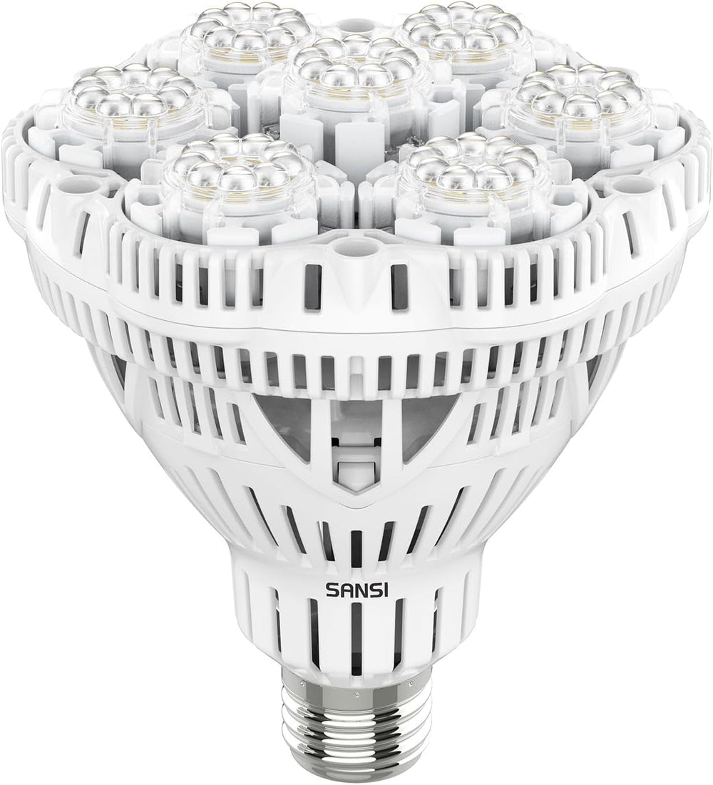 Lampă LED SANSI 36W cu spectru complet E27 pentru plante de interior, lampă LED de creștere cu lămpi de creștere PPFD ridicat pentru seră, grădină, flori, legume, hidroponică, dimensiune Ø11.5 * 13.3cm
