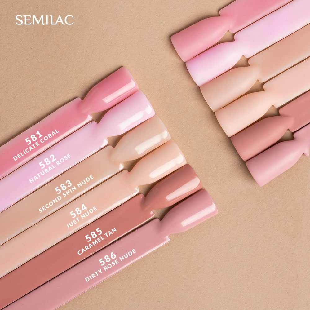 Oja UV Semilac Hybrid 582 Natural Rose 7ml Colecția Naked Nails