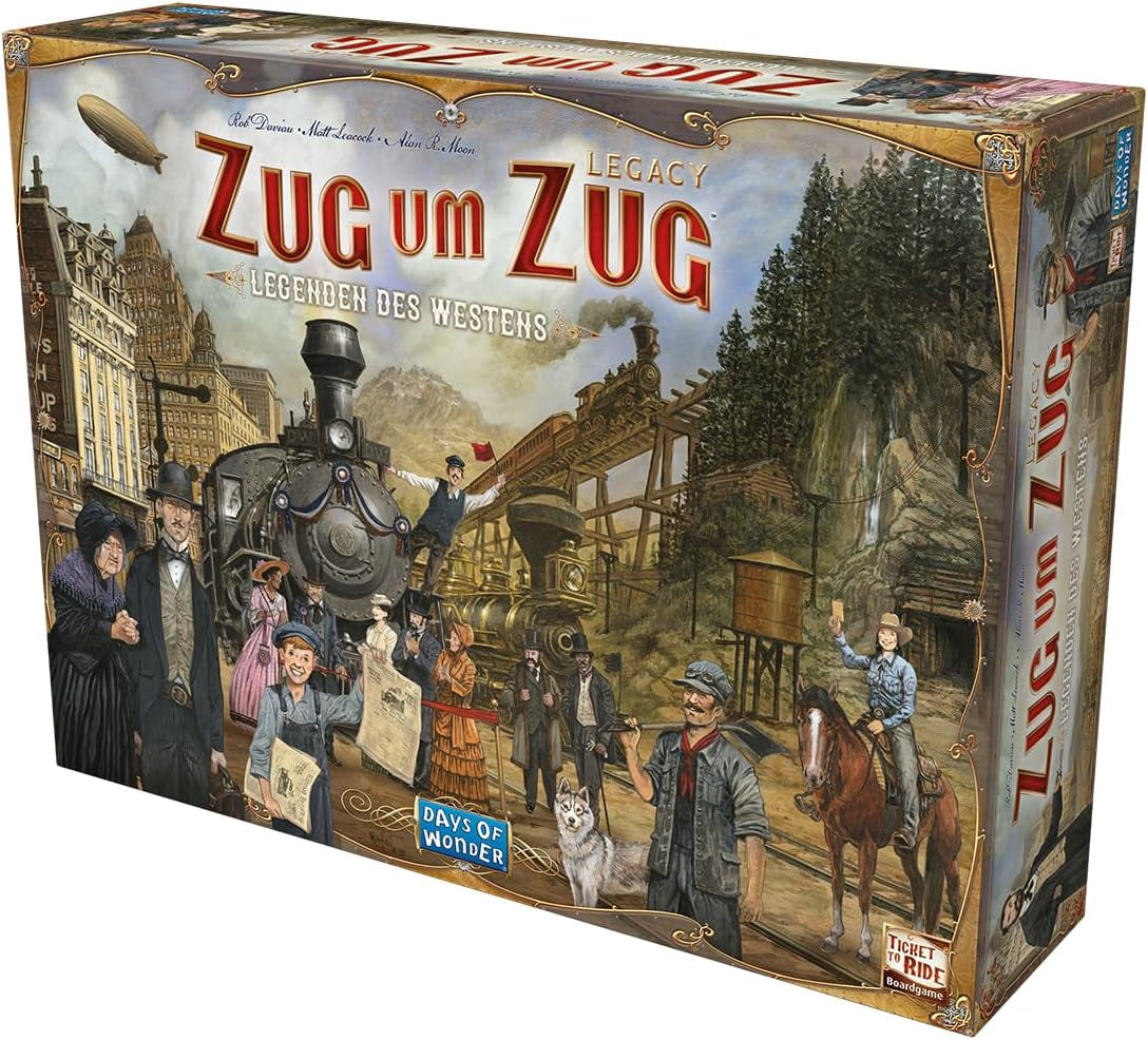 Days of Wonder, Ticket to Ride Legacy: Legends of the West, Joc de familie, Joc de societate, 2-5 jucători, Vârste 10+, 20-90 de minute, Germană