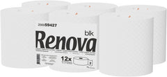 Hârtie igienică Renova Jumbo BLK, 12 role la 170 M, hârtie albă, 2 straturi