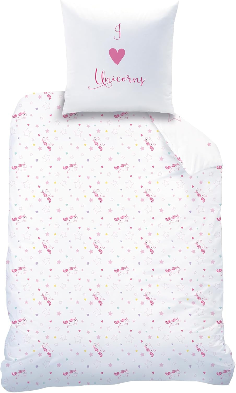 Lenjerie de pat pentru fetite, Unicorn, bumbac Lenjerie de pat - copii Naty Shop