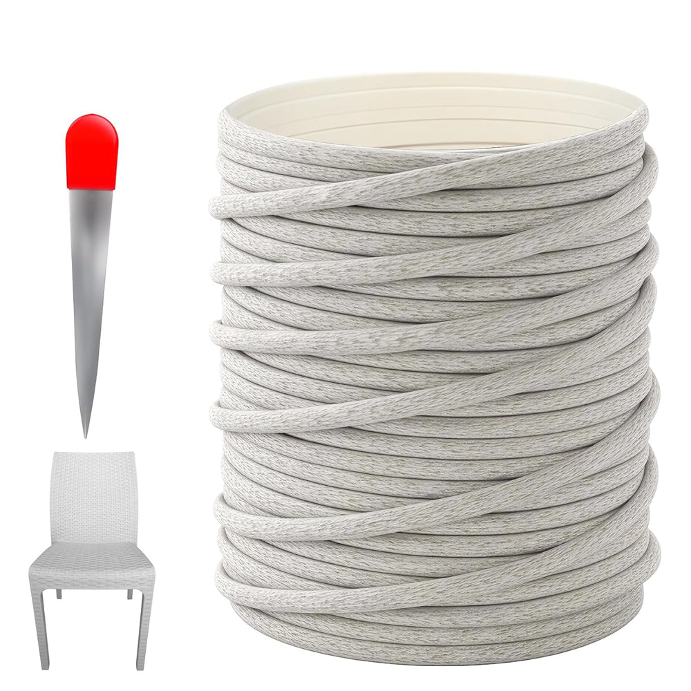 65M Kunststoff Rattan Reparaturmaterial, Flach Gewebtes Pe-Rattan Mit Webwerkzeug Für Outdoor Möbel, Garten, Terrasse, Rattan-Stuhl, Tisch, Sitzbank Sehr Langlebig, Schwarz