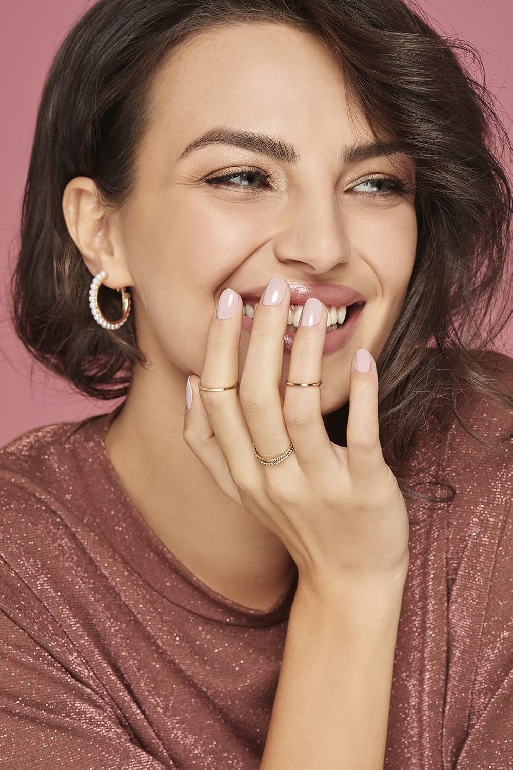 Set de ojă Milano pentru întărirea unghiilor fragile și umflate, 9,5 ml și ojă 10 Days Long N.882 Nude Rose, efect lucios cu fixare îndelungată, 11 ml