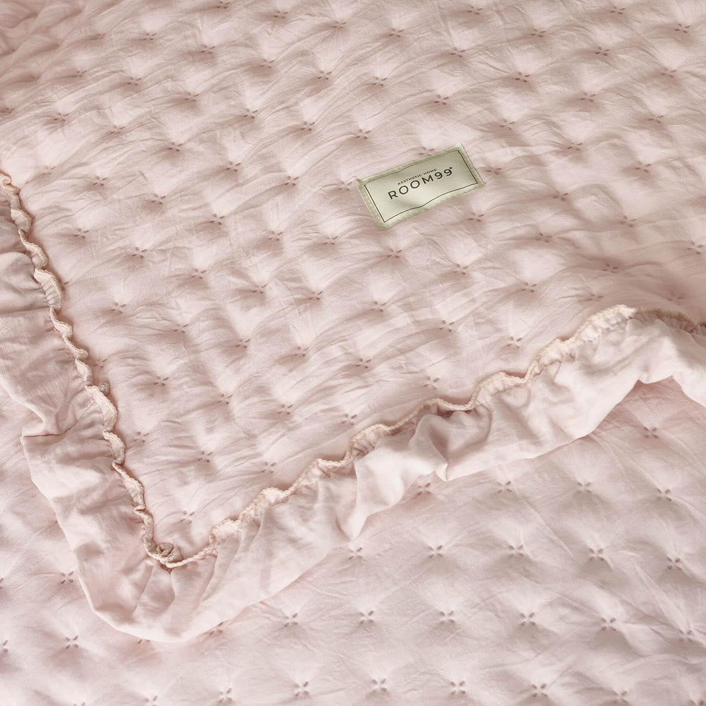 Molly Cuvertură de pat elegantă în roz pudră 170 X 210 cm Cuvertură de pat versatilă ca cuvertură de pat sau canapea Pătură de aruncare pentru pat și canapea Stil de cuvertură Ideal ca cuvertură de pat Paturi si Cuverturi Besuche den ROOM99-Store