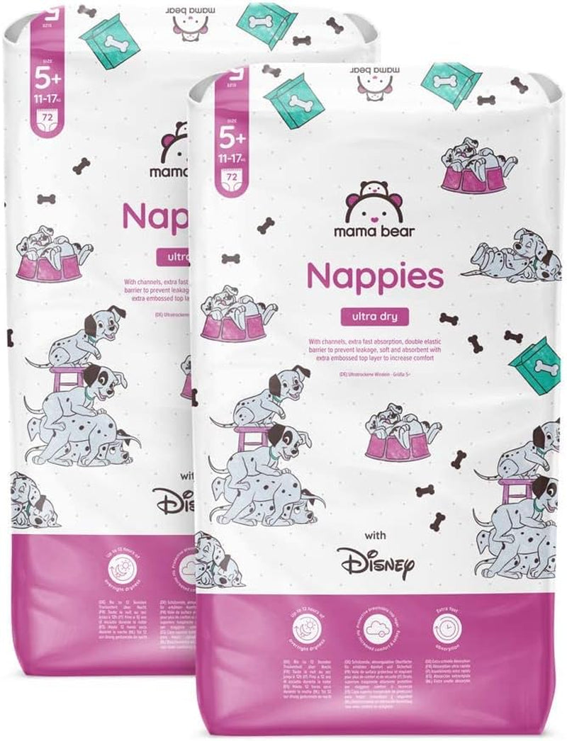 Marcă Amazon: Scutece Mama Bear Disney Ultra Dry, mărimea 3 (4-9 kg) - Cutie lunară, alb, 172 bucăți (2 pachete a câte 86)