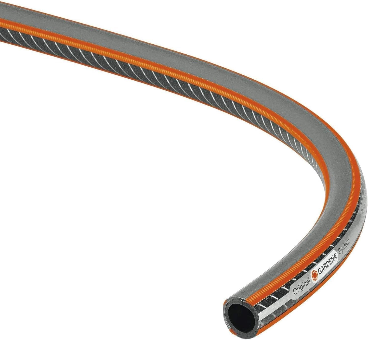 Furtun de grădină Gardena Clorură de polivinil (PVC), Comfort HighFLEX 19 mm (3/4 inch), 50 m: Furtun de grădină cu profil Power-Grip, presiune de spargere de 30 bar, foarte flexibil, stabil dimensional, rezistent la UV, ambalat (18085-20)