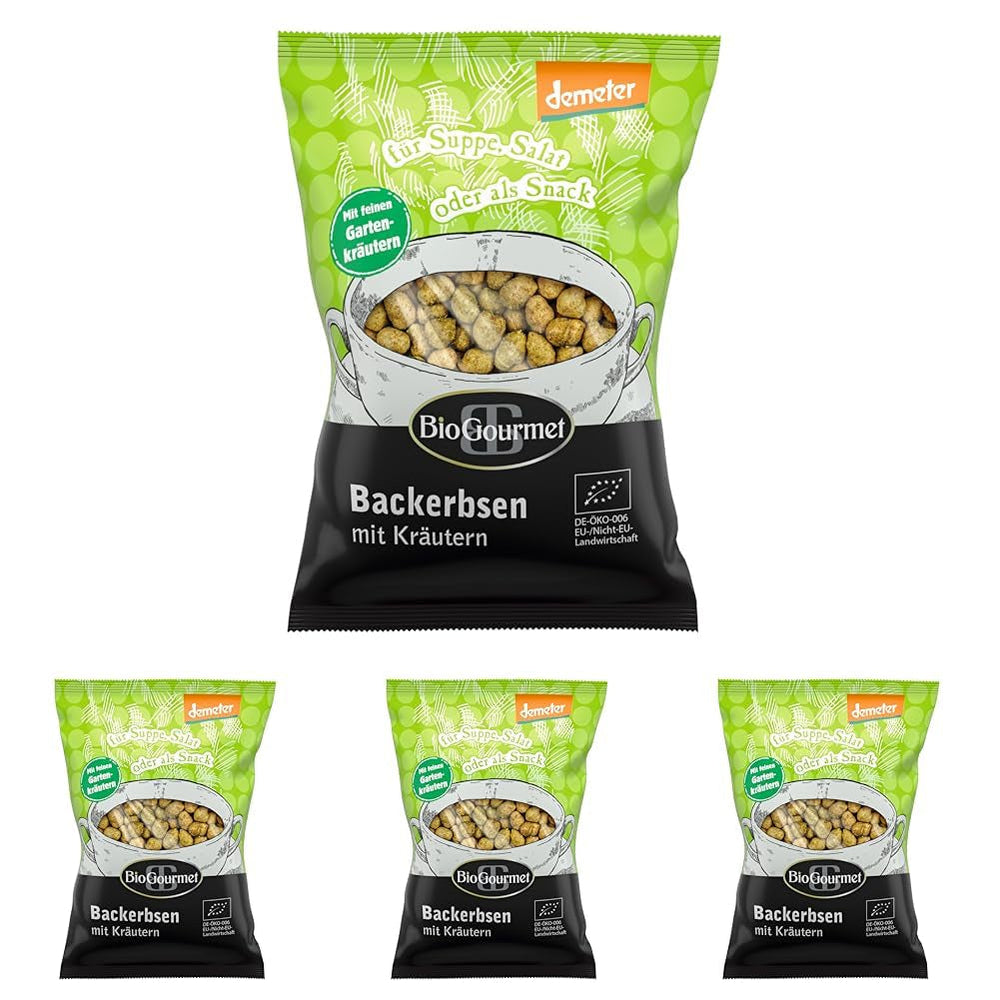 Crutoane BioGourmet cu ierburi, pentru supă, salată sau ca gustare, bio, Demeter, 100g