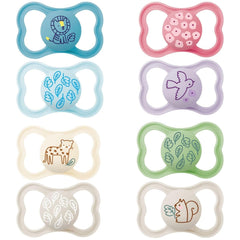 MAM | Suzete Supreme 6+ Luni (Pachet de 2) Selecție Aleatoare de Culori - Suzete pentru sugari fabricate din silicon ultra-subțire și moale - suzetă ideală pentru bebeluși pentru o bună dezvoltare orală
