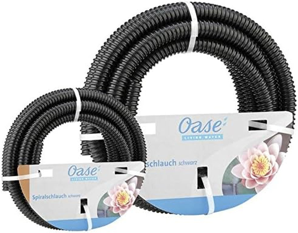 Furtun spiralat negru Oase 1 1/2", 5 m - secțiune furtun din material PVC, potrivit pentru 1 bar (presiune de funcționare)
