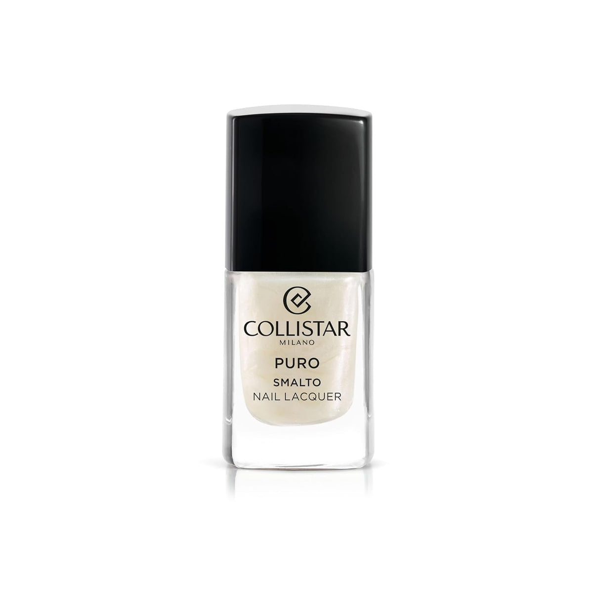 Lac de unghii Collistar Puro, ojă de lungă durată cu un finisaj strălucitor, nr. 922 Porcellana Bianca, 10 ml
