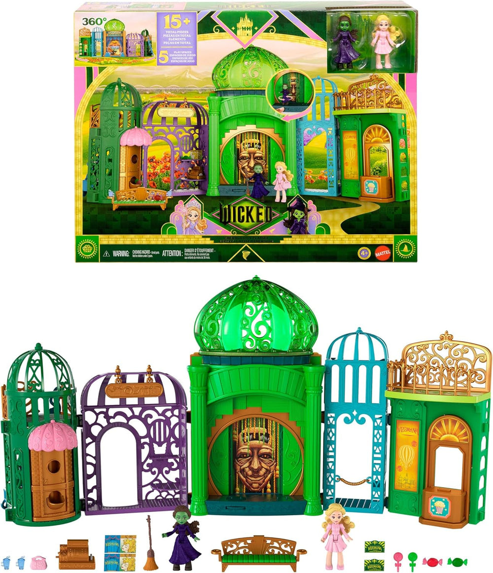 Mattel Universal Pictures Wicked Glindas schwebende Blase, Spielset mit Fahrzeug und Kleiner Glinda-Puppe im bekannten Look, inspiriert vom Film, JFM25, [Mehrfarbig]