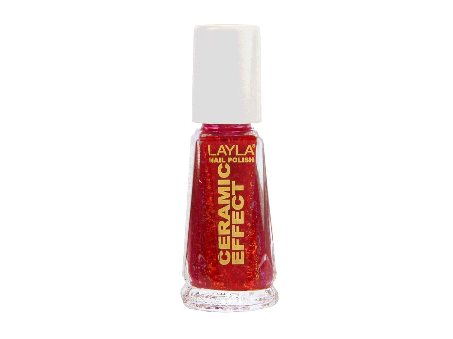 Cosmetics 1243R23-109 Ceramic Effect Nagellack - orange fluo, 1er pack (1 x 0.01 l)