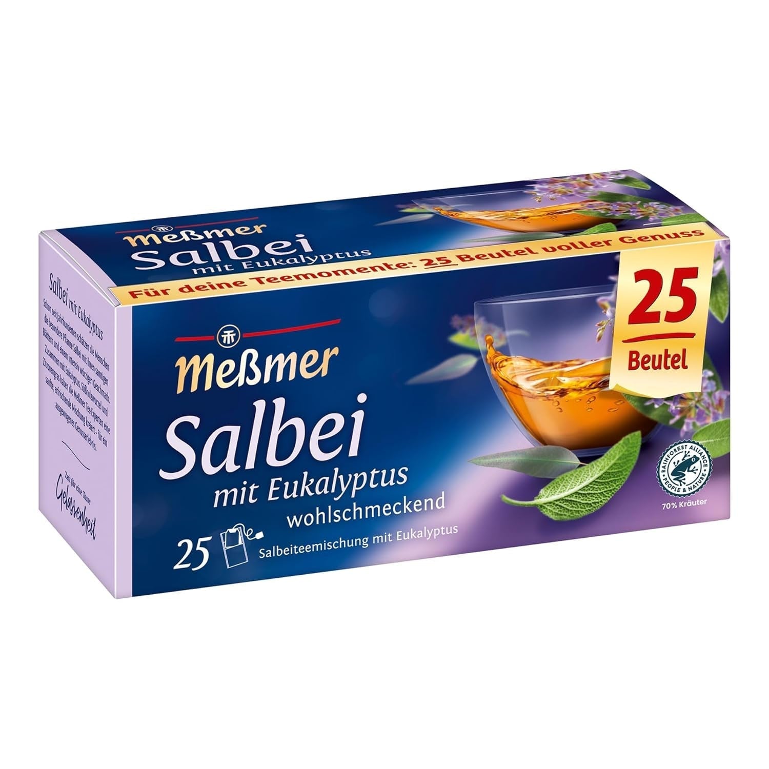 Meßmer Amestec de urzică | 25 | Pliculețe de ceai | Vegan | Fără gluten | Fără lactoză