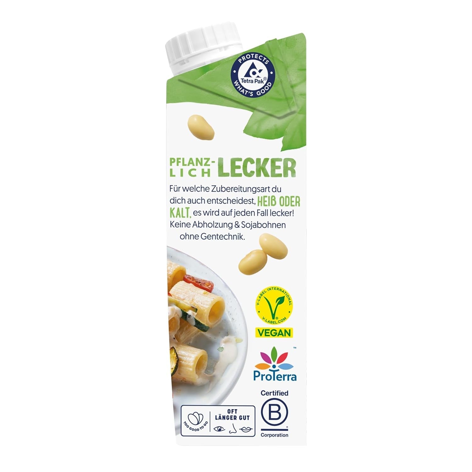 Alpro Cooking Soya – Vegane Kochcreme aus Soya mit neutralem Geschmack für heiße und kalte Gerichte – 15 x 250 ml