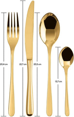 Sambonet 52553G81 - Taste Golden set de tacâmuri 24 piese Bucatarie Naty Shop