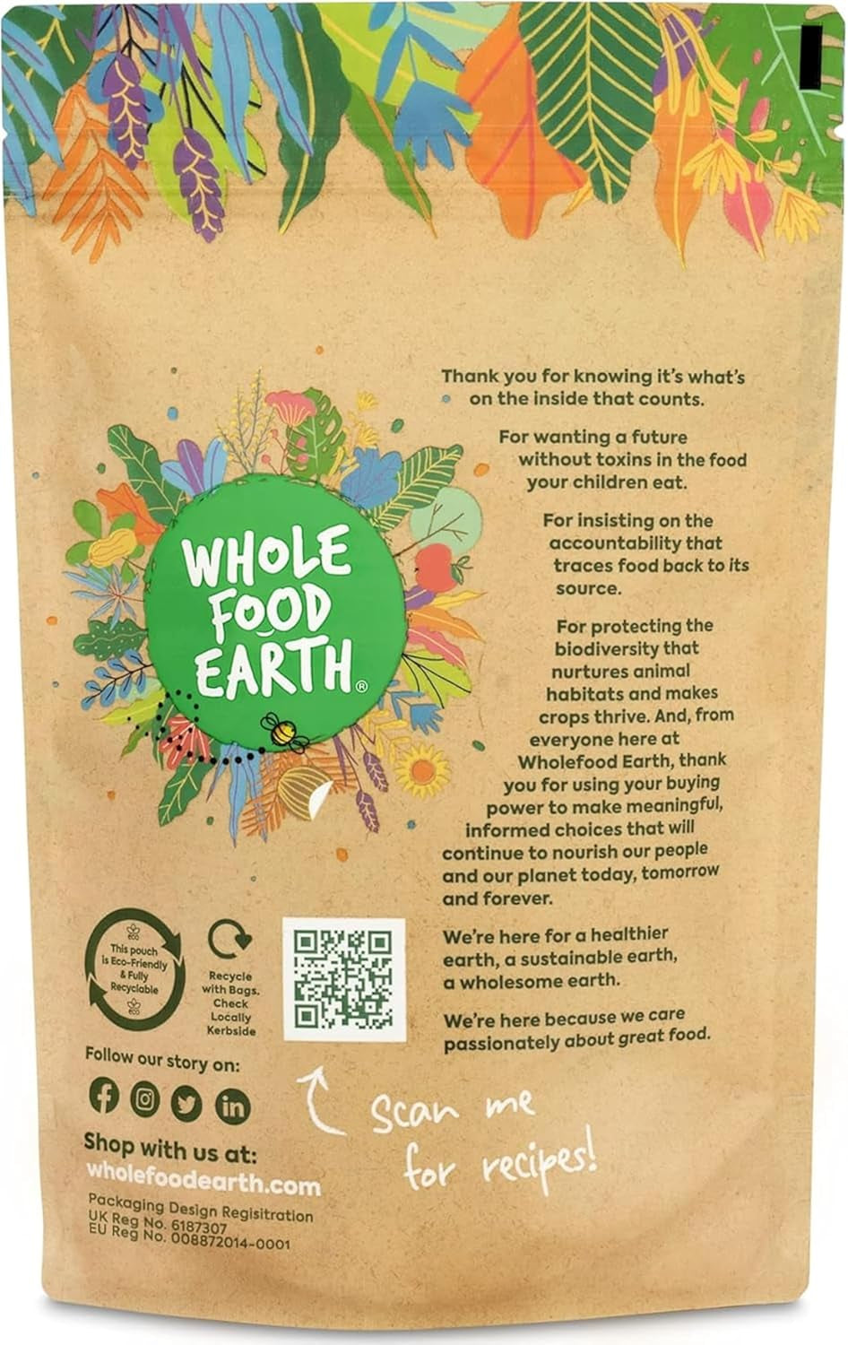 Crupe de ovăz Wholefood Earth 2 kg | Fără OMG | Natural | Bogat în fibre