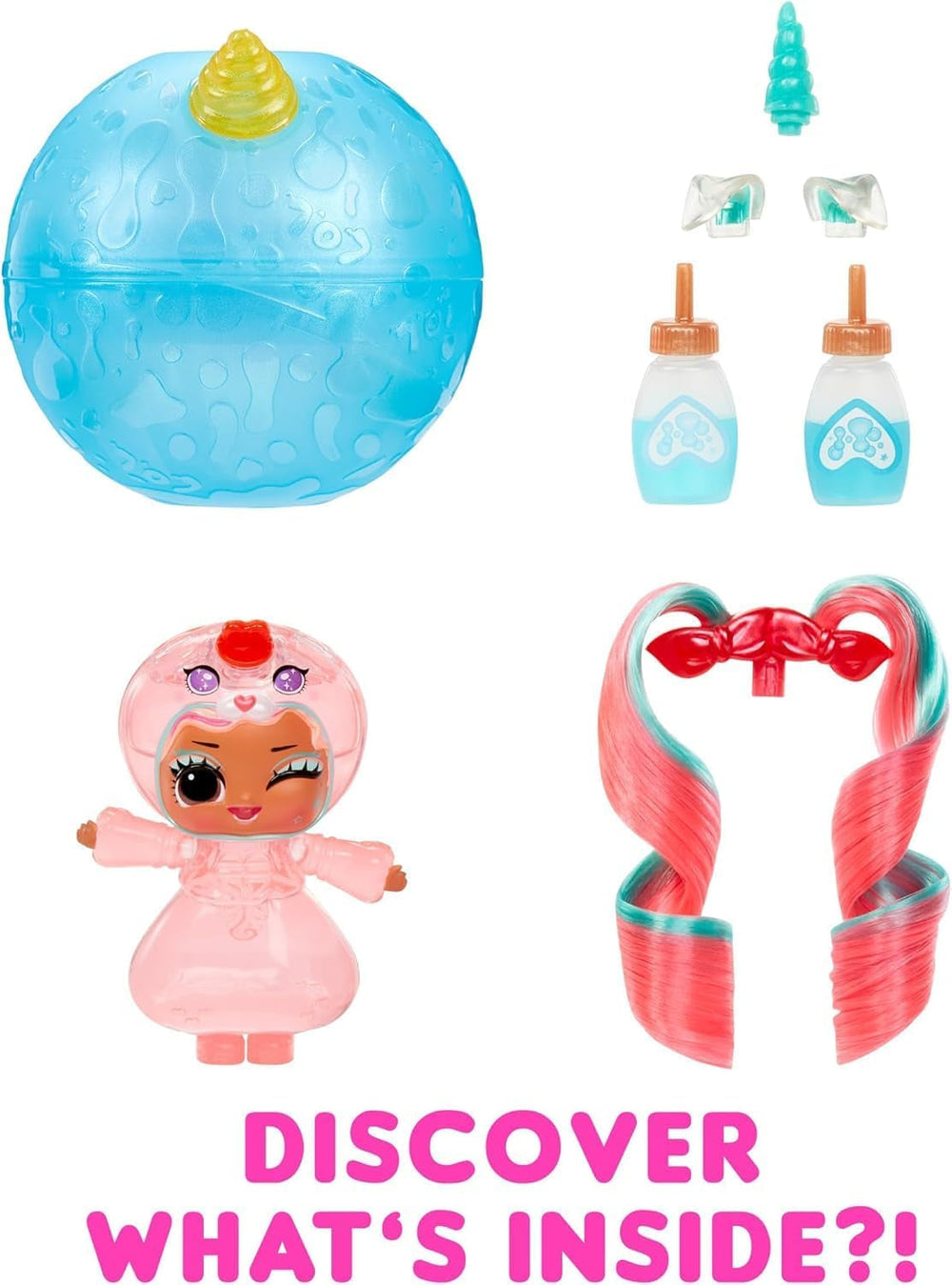 L.O.L. Surprise! Unicorns Tots - Inklusive 1 Puppe mit Transparentem Körper und Lavalampen-Effekt, Blindverpackung, 8 Puppen zum Sammeln, mit 2 Bunten Mixturen, für Kinder ab 4 Jahren