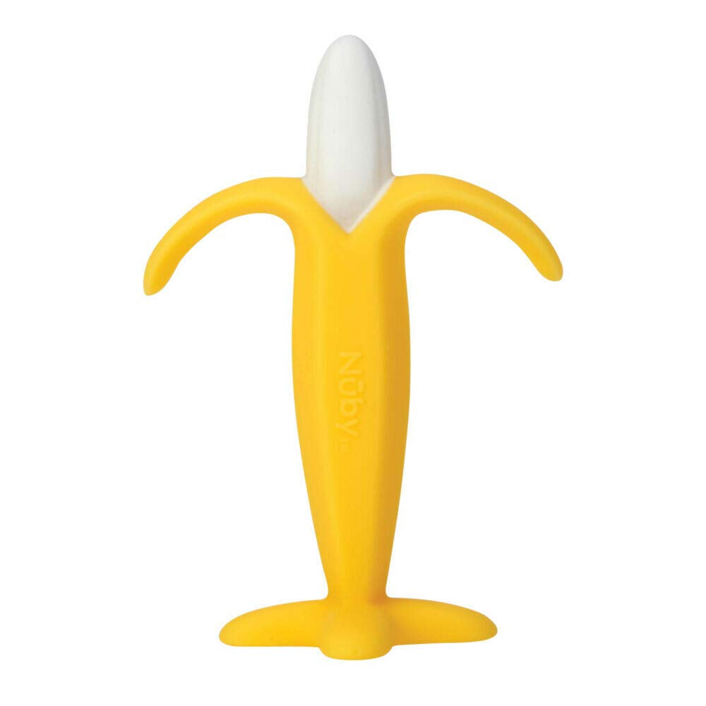 Nuby Nûby - Ajutor pentru erupția denților în formă de banană - 3 luni+, galben, 1 bucată (1 pachet)