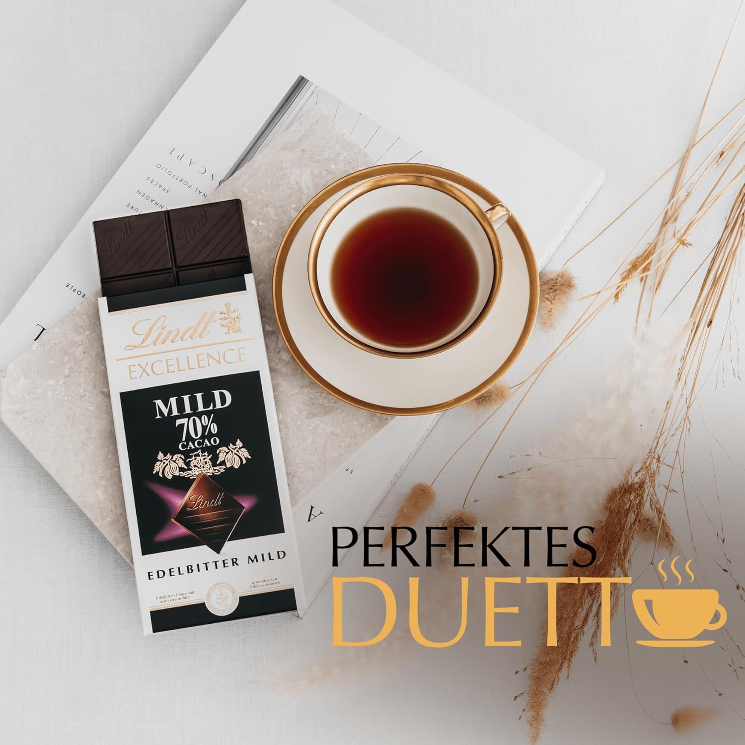 Lindt Excellence 78 La Suta Cacao Baton - Intensitate Cacao Persistenta Baton Vegan 100g Cadou Ideal