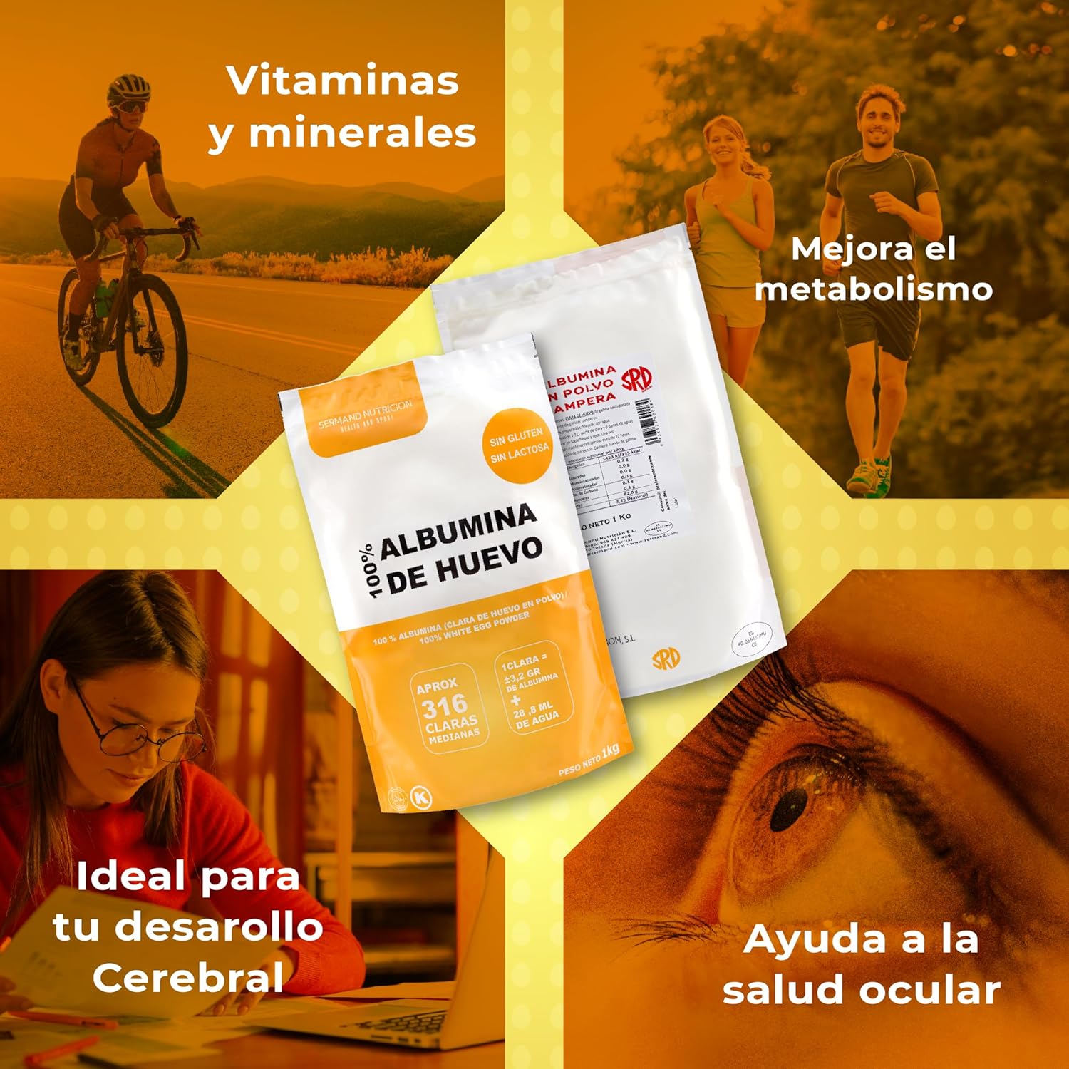 Sermand Nutrition Albumina De Ou 100% Pulbere Fără Gluten Fără Lactoză