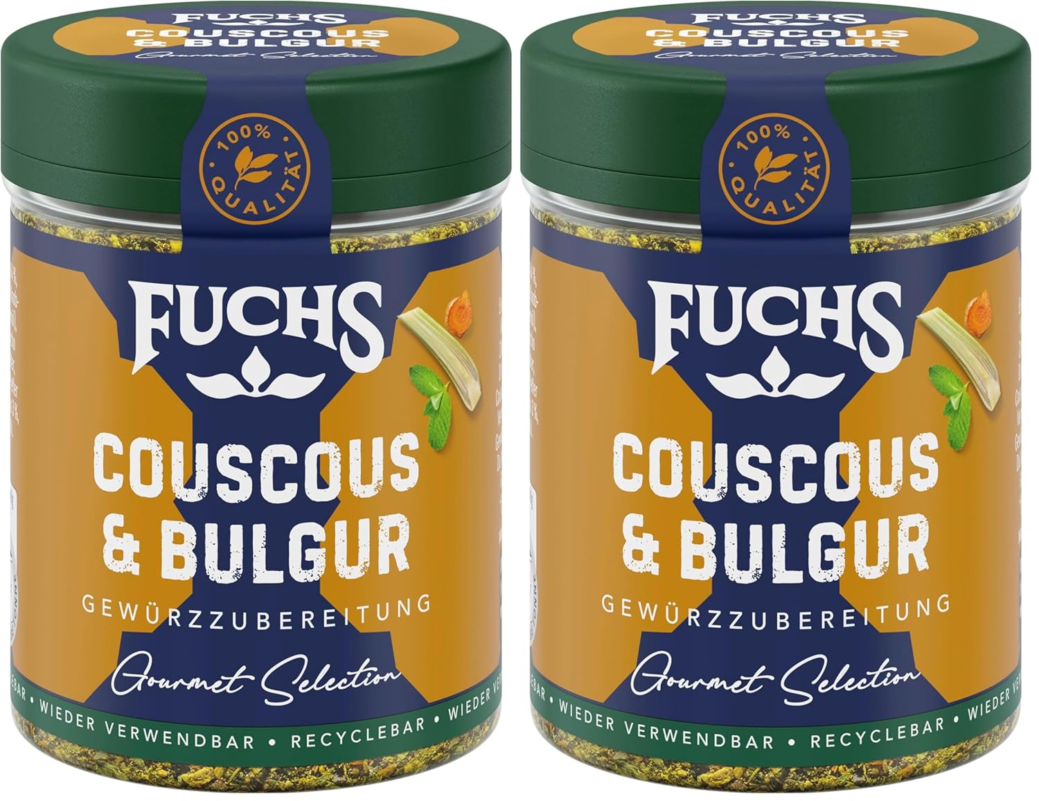 Fuchs Spices Gourmet Selection Middle East/Africa – Mix de condimente pentru couscous și bulgur, mix de condimente reîncărcabil, pentru asezonarea mâncărurilor cu bulgur, vegan, 55 g