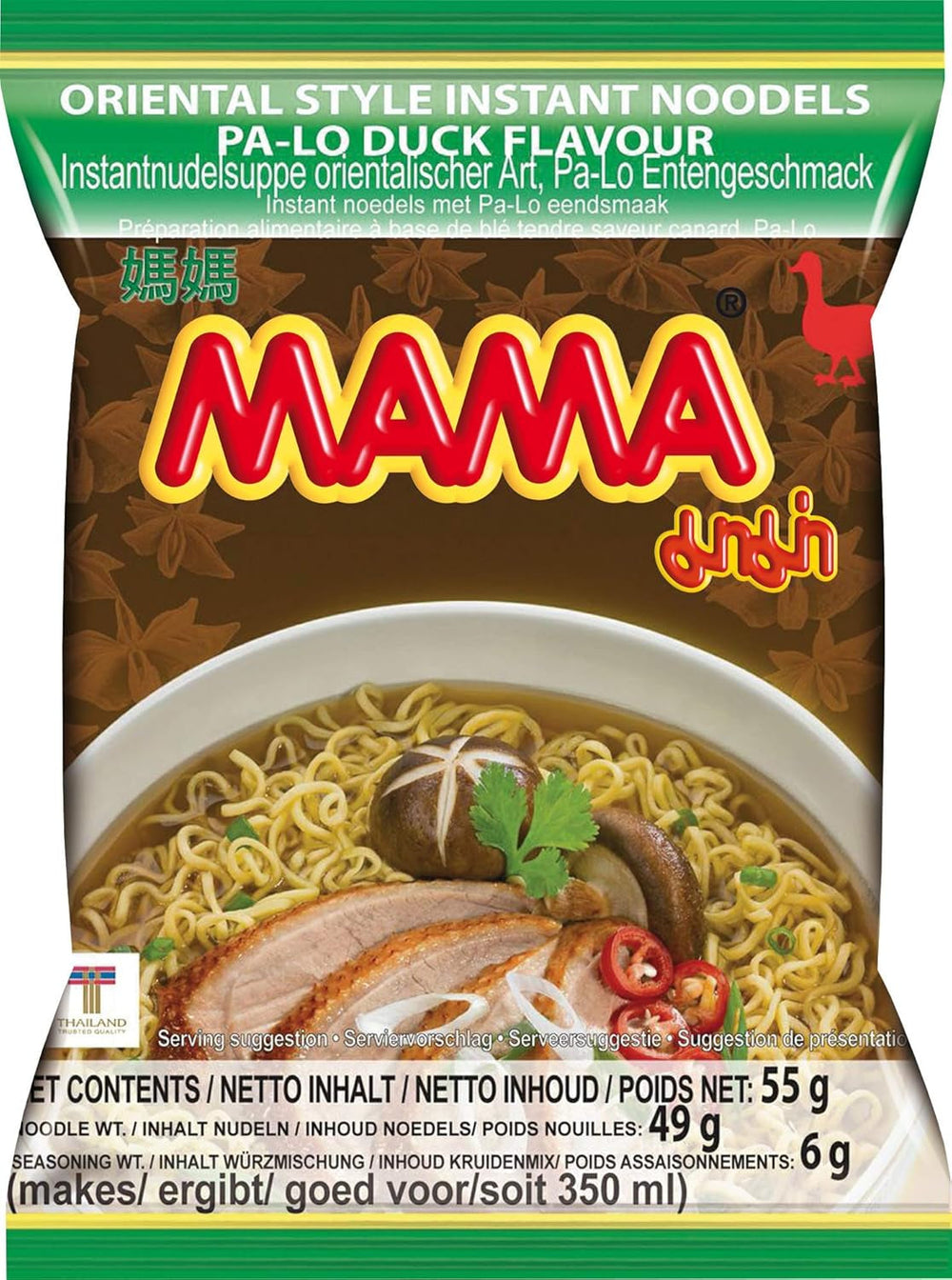 MAMA Tăiței Instant cu Aromă de Pui – Supă de Tăiței Instant în Stil Oriental – Bucătărie Thailandeză Autentică – 24 x 55 g