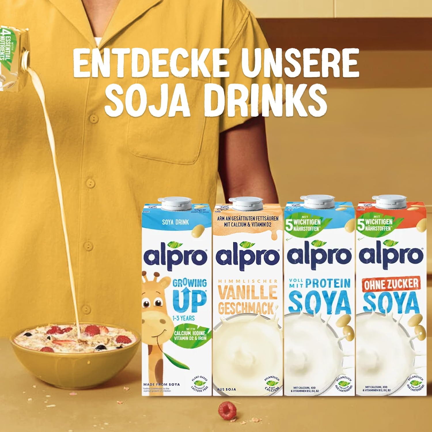 Alpro Lapte Din Soia Vanilie 8x1L - Vegan Si Bogat In Calciu