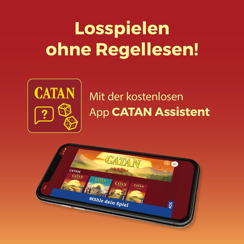 KOSMOS 684655 Catan - Jocul, Coloniștii din Catan, Joc de strategie pentru 3-4 jucători cu vârsta de 10 ani și peste, Joc de societate clasic, Joc de familie, Joc de petrecere