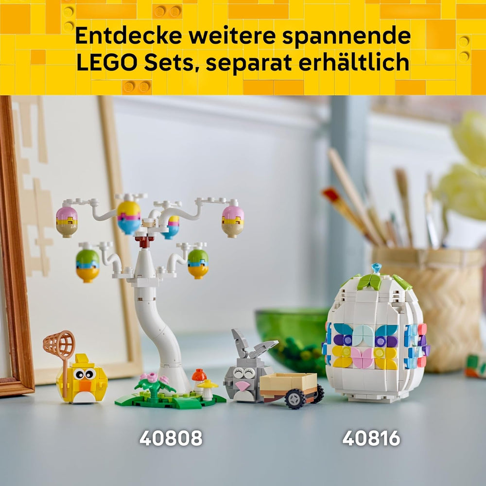 LEGO Verziertes Osterei - Mit bunten Elementen, goldenem Herz & Edelstein - Kreative Kinderzimmer Deko - DIY Set zum Bauen und Sammeln - Geschenk für Mädchen & Jungen ab 9 Jahren - 40816