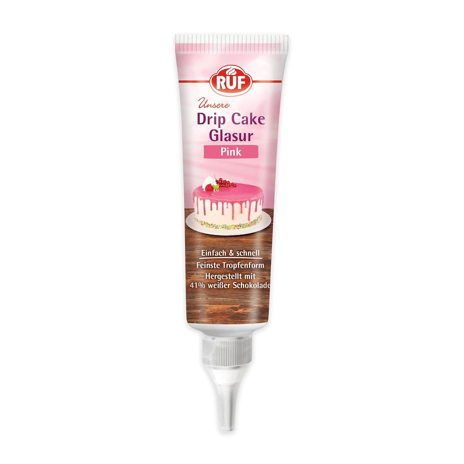 RUF Glazura cu efect de picurare, diverse sortimente, 125 grame Glazuri si Decor Naty Shop 125 grame Roz
